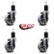 Service Caster 4'' Semi Steel Wheel Swivel 1-3/4'' Expanding Stem Caster Set, 4PK SCC-EX20S414-SSS-134-4 - alternate 4